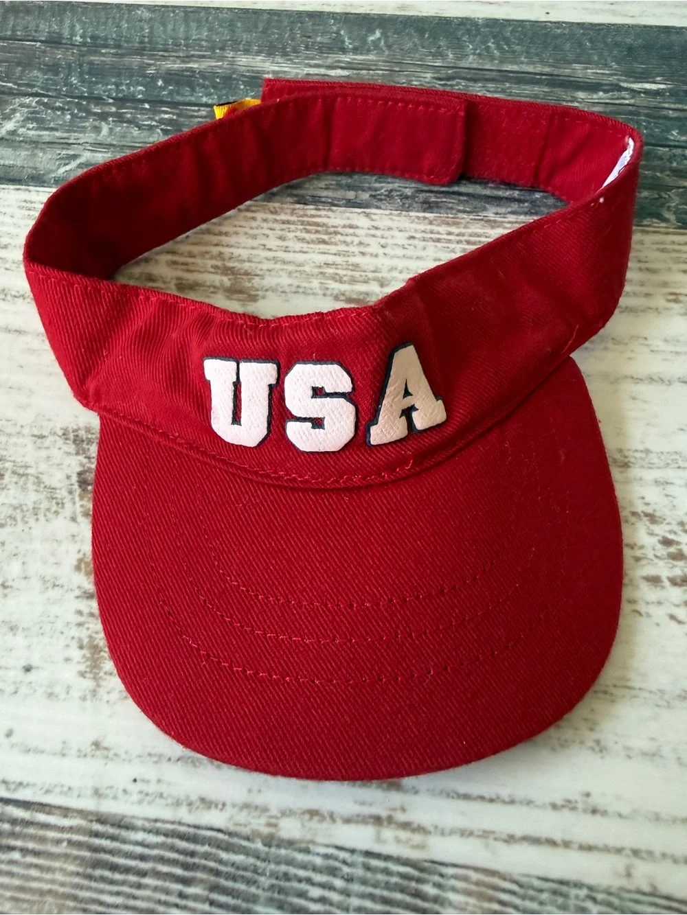 BUILD A BEAR Workshop Red USA Visor HAT & Bow Accessory BABW